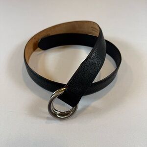 W. KLEINBERG Custom Black Bison Belt O-ring Buckles Size 33 Brand New MSRP $220